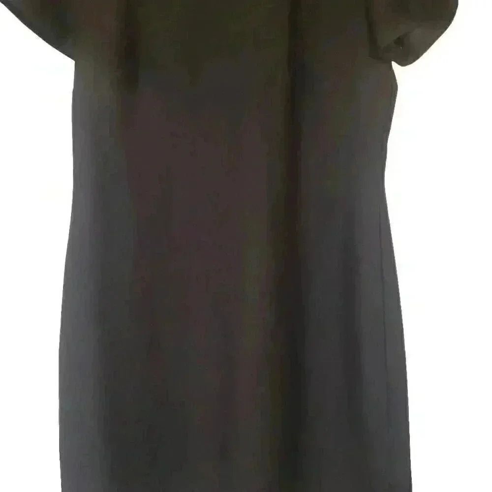 Banana Republic Women's Black Polyester Pleated Sleeve Sheath Dress - Picture 6 of 12